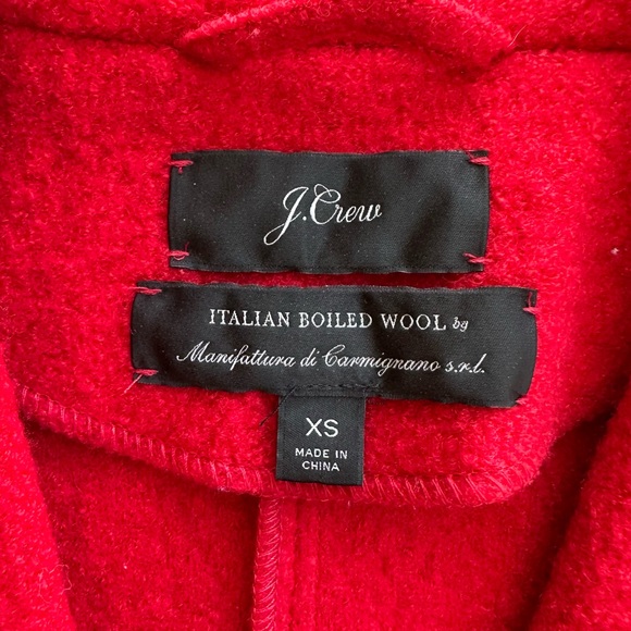 J. Crew Red Wool Coat - Picture 2 of 6